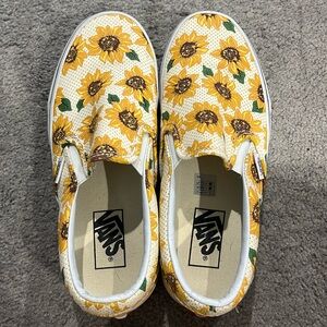 Rare Classic Slip Old Vans - Sunflower Print (Men’s 6/Women’s 7.5) - New